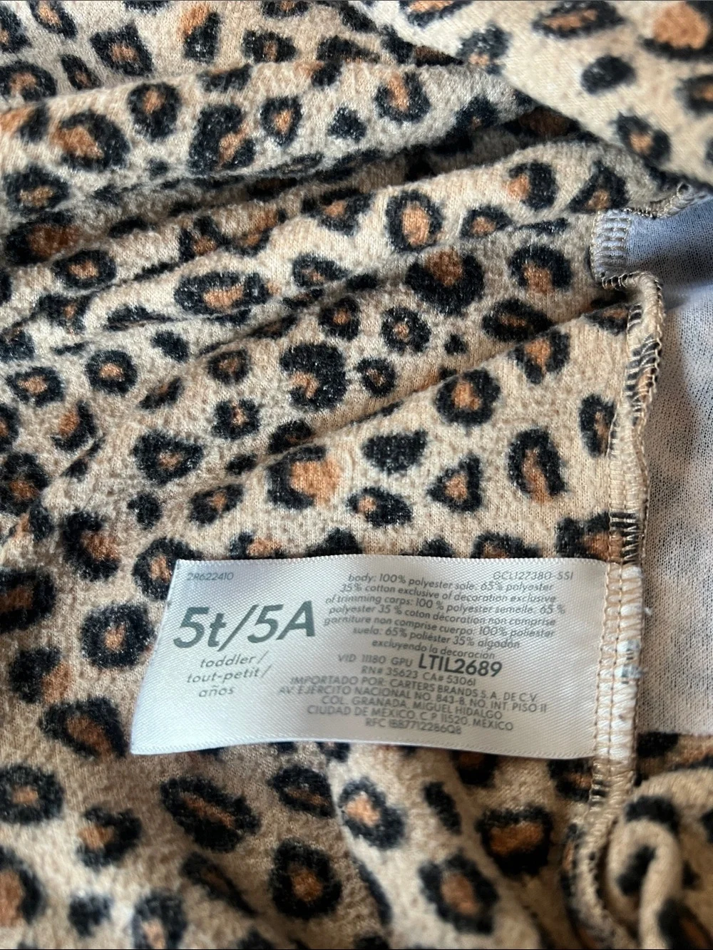 Carter's  Leopard Print Sleep Sack with Kitty Applique